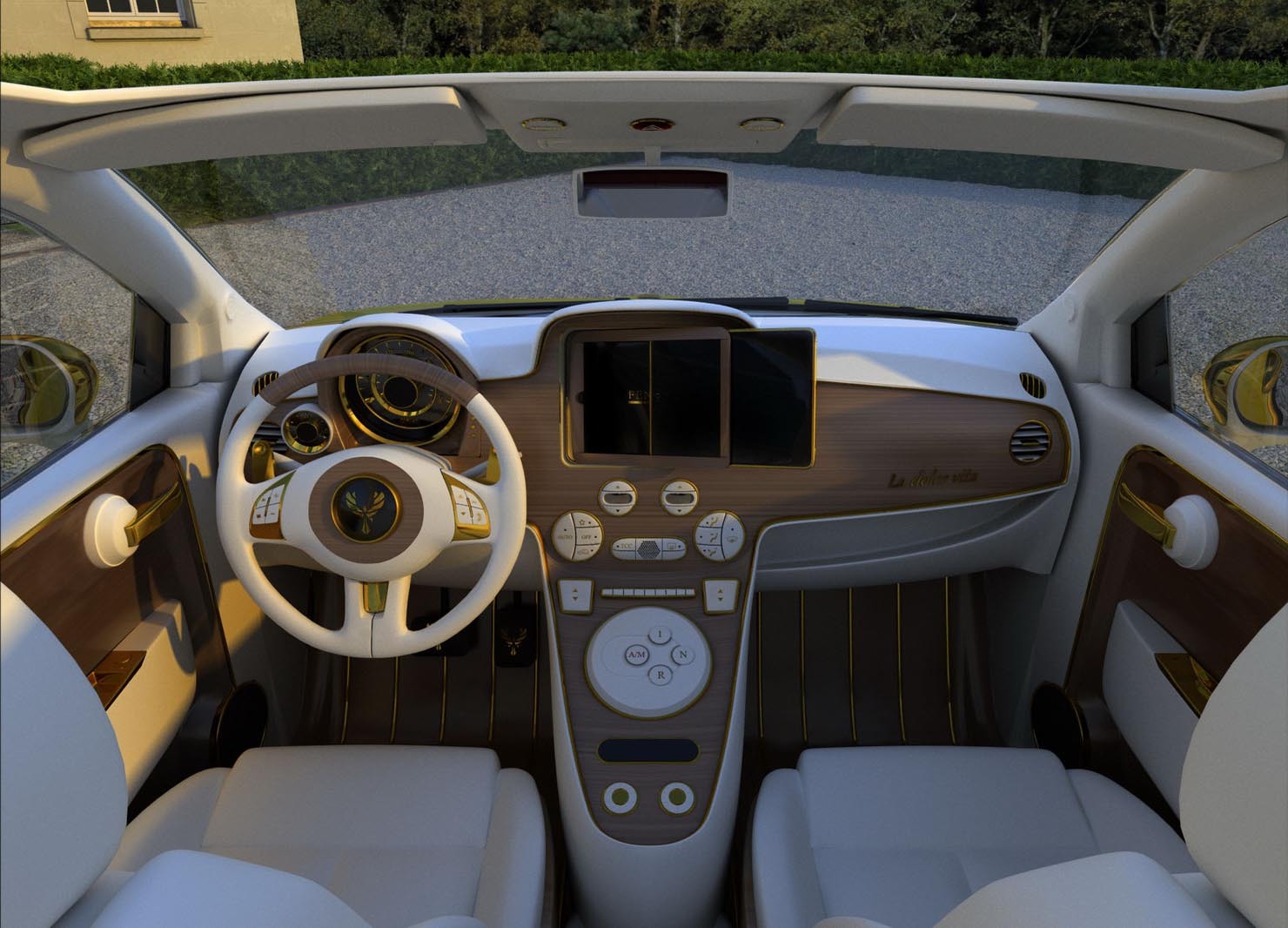 Fiat 500C Fenice Milano are un iPad din aur si diamante